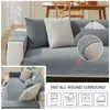 Chair Covers Chenille Striped Sofa Cover Solid Color Anti-slip Combination Cushion Furniture Dust Protector Towel Armrest Backrest
