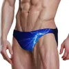 Slip de bain pour hommes, taille basse, maillot de bain, avec coussinet push-up, short sexy, boxer, maillot de bain pour hommes, imprimé éclair, L231218