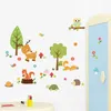 Wall Stickers 2023 Cute Forest Zoo Children's Bedroom Sticker Waterproof Removable PVC Art Decals Room