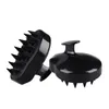 Hårborstar Scalp Massager Brush Hair Care Scrub Black Sculp Shampoo Brush Scrubber Dandruff Minska silikonens hårbotten 231218