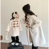 Família combinando roupas mãe e bebê menina menino longo jaquetas de inverno moda mãe filha botão up cardigan mulheres filho quente roupas grossas 231218