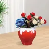 Wazony stołowe elementy środkowe truskawkowe wazon kształt kształt ceramiczny stołowy pojemnik na statek kwiatowy