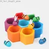 Sorting Nesting Stacking toys Montessori Toys Clip Bee Game Early Learning Fine Motor Clip Small Bees Beehive Games Kids Wooden Toys Q231218