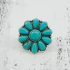 Anneaux de cluster BIG MEDALLION RING -Turquoise Boho Boho Bijoux Accessoires Turquoise Fleur Pour Femmes Punchy Cowgirl