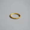 Band Rings French Cool Style Simple Layered Plain Face Aperture Brass Gold Plated Index Finger Ring Female 231218