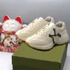 Sneaker Designer Mode Rhyton Chaussure Chaussures Vague Beige Dames Hommes Baskets Baskets Vintage Bouche Chaussures De Luxe 473z