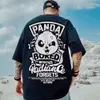 Tasarımcı 23ssfashion Marka Kısa Kollu T-Shirt Erkekler Yaz Çin-Şık Hip-Hop Çok yönlü çizgi film beş tişört trend