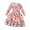 Mädchen Kleider 2023 Herbst Winter Mädchen Kleid Langarm Weihnachten Gedruckt Kuchen Für Kinder Prinzessin Kinder Baby Kostüm Kleidung