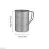 Mugs Outdoor Stainless Steel Water Cups 370mL Capacity Beer Retro Teacups Do Old Wide Mouth Camping Self-Driving Trip