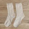 Frauen Socken Vintage Stylish solide komfortable Frühlingsmode Großhandel Baumwollgestricke hochwertige niedliche Trendy