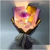 Feestdecoratie Feest Home Decor Valentijnsdag Kerst Bobo Bal Kleur Gouden Bloem Roos Led Light Emitting Decoratie Drop Deliv Dhm0T