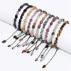 Strand 6-8MM irrégulière pierre naturelle grenat cristal gravier réglable tissé bracelet pour hommes et femmes traitement énergie bijoux de fête