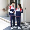 Kläderuppsättningar C004 High School Uniform Sports Meet Opening Ceremony Sportwear Class Casual Outdoor Suit Men's Two-Piece Set