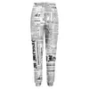 Women's Pants Spaper Collage Baggy Texts And Headlines Casual Oversized Sweatpants Spring Women Design Aesthetic Trousers