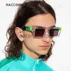 Sonnenbrille, modisch, quadratisch, bunte Sonnenbrille, Damen, Vintage, Retro, mehrfarbig, Rahmen, Sonnenbrille, Herren, klassisch, Kontrastfarben, Trending J231218