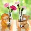 Vases Cute Animal Test Tube Planter Terrarium Vase Flower Pot Support Holder Hydroponic Desktop