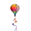 Garden Decorations Air Balloon Colorful Twist Spinner Rotating Wind Strip Windmill Outdoor Hanging Decoration Rainbow Pinwheel