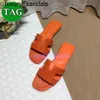 Orans Sandals Women Kaptaki 7a oryginalna skórzana skórzana Oran Paris Sheepskin Luksusowy skórzany moda damska letnia triple czarny biały brązowy śluz QQ