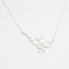 Pendant 10st Gold Sier Simple Molecule Molecular Structure Hormon Element Necklace Science DNA Dopamine Halsband Jhey9 Vxbzf322h