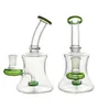 Plates-formes pétrolières Bongs d'eau en verre Narguilés Tuyau de fumée Recycleur Dab Rigs Bong Verre Banger 6.3 pouces vert