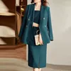 Abiti da lavoro Primavera Autunno Moda Blazer doppiopetto Cappotti Sling Abiti da donna Set a due pezzi Coreano Elegante Office Lady