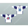 Benutzerdefiniertes MATHIAS LADOUCEUR 30 LE NATIONAL DE QUEBEC AWAY HOCKEY JERSEY LANCE ET COMPTE NEU oben genäht S-M-L-XL-XXL-3XL-4XL-5XL-6XL