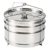 Double Boilers 3 Tier Stainless Steel Steamer Stackable Cooker Pot Pressure Accessories