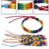 Charm Bracelets 10Pc Rainbow LOVE Pride Bracelet Handmade Braided Friendship String Gay  Lesbian Adjustable Size Lover Jewelry203n