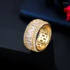 Anéis de casamento Threegraces lindo zircônia cúbica prata cor noivado anel de noiva para mulheres moda vestido de festa joias r311