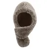 Berets Y1UB 2 In 1 Women Trapper Hat Versatile Furry Hooded Winter Outdoor Costume Accessory Neck Warmer