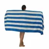 Ställ Zipsoft stor strandhandduk 85*200 cm mikrofiber randiga handdukar snabba torra reser handduk Lätt kompakt yogamattbad 2021 Ny