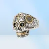 100 Real 925 Sterling Silver Vintage Rings for Men Women Gothic Punk Rock Mens Ring Skull Ring Jewelry2793343