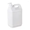 Bottiglie di stoccaggio Contenitore in plastica quadrato da 1 pz con erogatore a pompa Bottiglia ricaricabile da viaggio in HDPE bianco latte