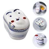 Set di stoviglie Scatola per caviale Ciotole piccole Piatto Stile giapponese Senape Condimenti Salsa di soia Tazze Piatti in ceramica Piccoli