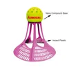 3 Teile/los Badminton Airshuttle Kunststoff Nylon Ball für Training 3 Stücke Feder Federball Birdies Widerstand Gegen Wind 240108