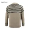 Kobiety swetry turtleeck kobiety vintage długie rękawie pullover dzianina szara moreli zima jacquard jumper ubrania żeńskie boho boho