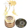 Candle Holders Desktop Rotatable Stand Decorative Rotating Candlestick Scented Tea Light Holder