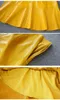 Dresses Women Genuine Leather 80 Cm Long Skirt Female French Elegant Ing Super Long Flared Saia Longa Mujer Yellow Umbrella Jupe