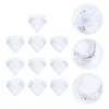 Storage Bottles 30 Pcs Diamond-Shaped Transparent Box Travel Containers For Toiletries Makeup Sample Jar With Lid Case Plastic