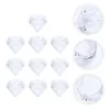 Garrafas de armazenamento 30 Pcs Caixa transparente em forma de diamante Recipientes de viagem para produtos de higiene pessoal Frasco de amostra de maquiagem com tampa Caso Plástico