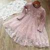 女の子のドレスかわいい女の子の花のドレスプリンセスレースデザインベビーガールズパーティードレス女の子の子供服夏のチュチュカサウル子供服2-7t