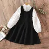 Abiti da ragazza per bambini abiti per adolescenti uniforme scolastica abiti da ragazza abbigliamento per camicia autunnale 2 pezzi costumi per bambini 8 10 12 13 anni