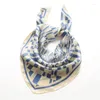 Élégant Plaid imprimé bandeau écharpe pour les femmes de luxe Satin soie chouchous bandes de cheveux ruban foulards dame foulard Bandana