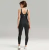 LL Femmes Bodys pour Yoga Combinaisons de Sport Une pièce Sport Séchage Rapide Ensembles de Soutiens-Gorge d'entraînement sans Manches Combishorts Fitness décontracté Noir Summer999