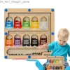 Sorting Nesting Stacking toys Magnetic Color And Number Maze Wooden Magnet Puzzles Board Kids Activities Counting Matching Games Montessori Q231218