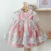 Girl's Dresses Christmas Baptism Dresses For Baby Girls Lace Princess 1st Year Birthday Party Wedding Dress Newborn Kids Christening Gown