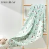 Blankets Baby Blanket Swaddle Wrap For Born Bamboo Cotton Bedding Gauze Bath Muslin Soft Breathable 125 Cm Kids Nest