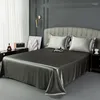 Beddengoed Sets Zomer Ijs Zijde Laken Licht Luxe High-end Home Dubbele Kit Pure Kleur Gladde Comfortabele Kussensloop