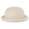 Berretti Cappello Fedora in vera lana da donna Berretto invernale da donna vintage