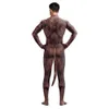 Costume de performance pour hommes, vêtements d'halloween, imprimé musculaire animal, body cosplay, thème